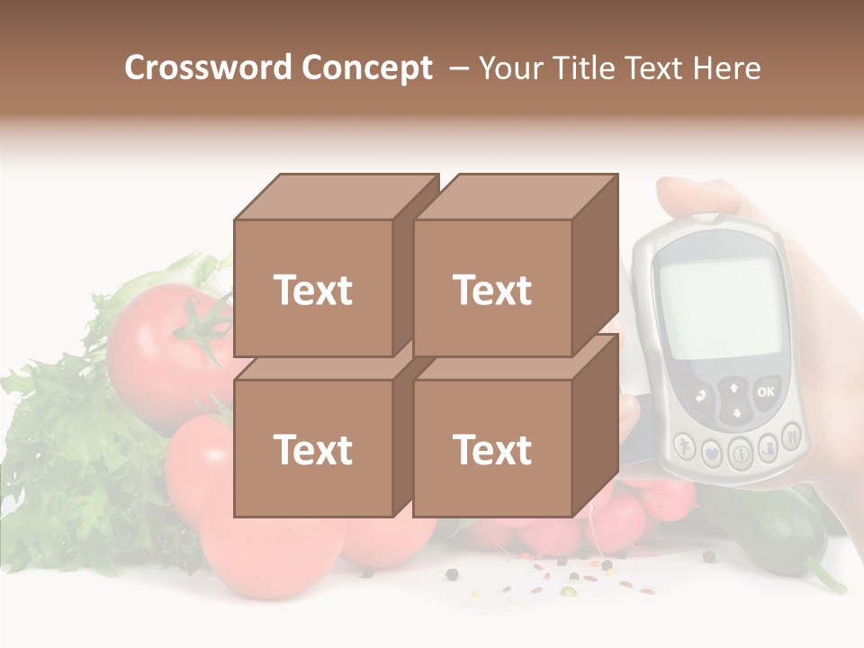 Vegetablesl Test Measure PowerPoint Template