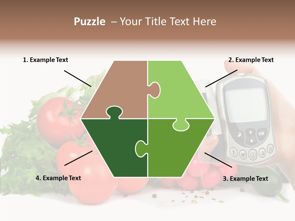 Vegetablesl Test Measure PowerPoint Template