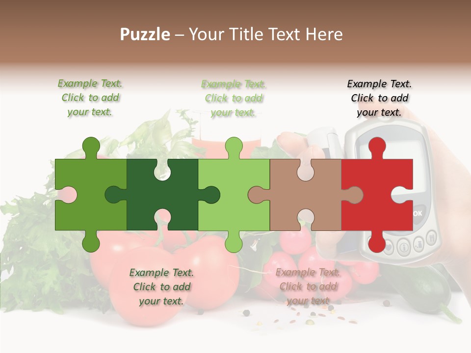 Vegetablesl Test Measure PowerPoint Template