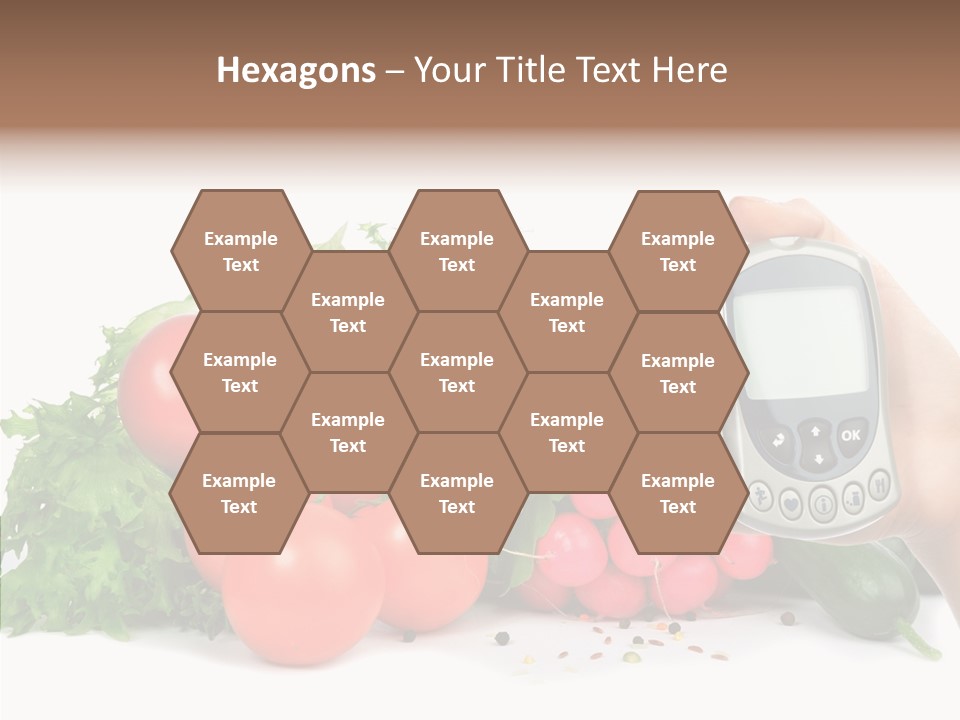 Vegetablesl Test Measure PowerPoint Template