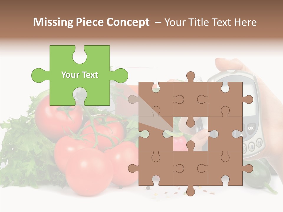 Vegetablesl Test Measure PowerPoint Template