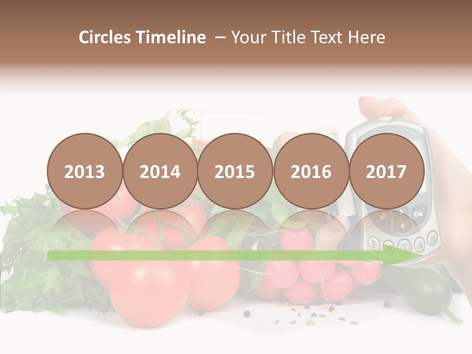 Vegetablesl Test Measure PowerPoint Template