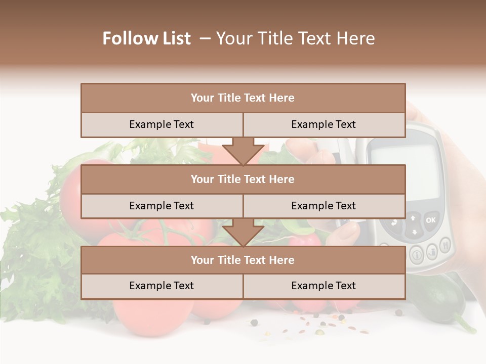 Vegetablesl Test Measure PowerPoint Template
