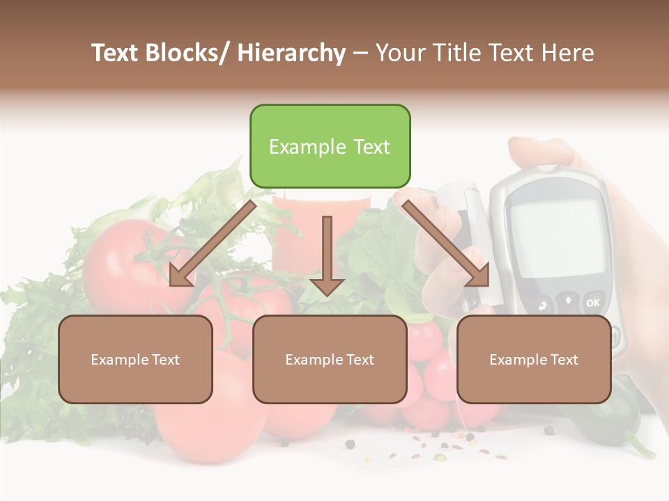 Vegetablesl Test Measure PowerPoint Template
