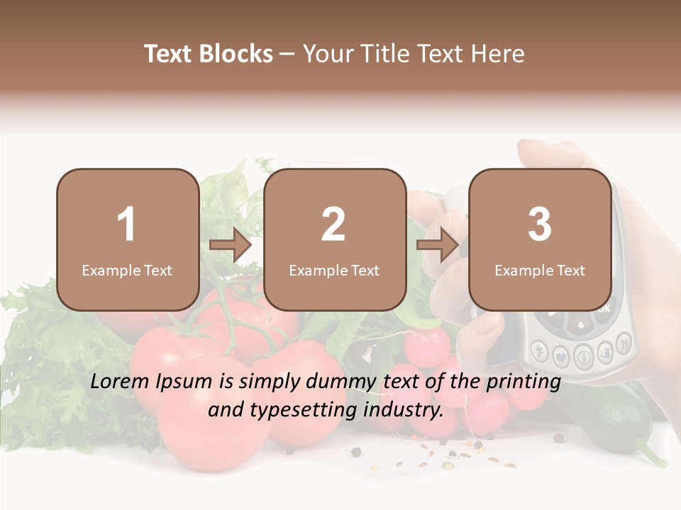 Vegetablesl Test Measure PowerPoint Template