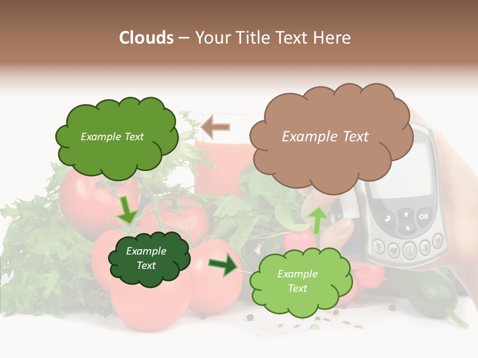 Vegetablesl Test Measure PowerPoint Template