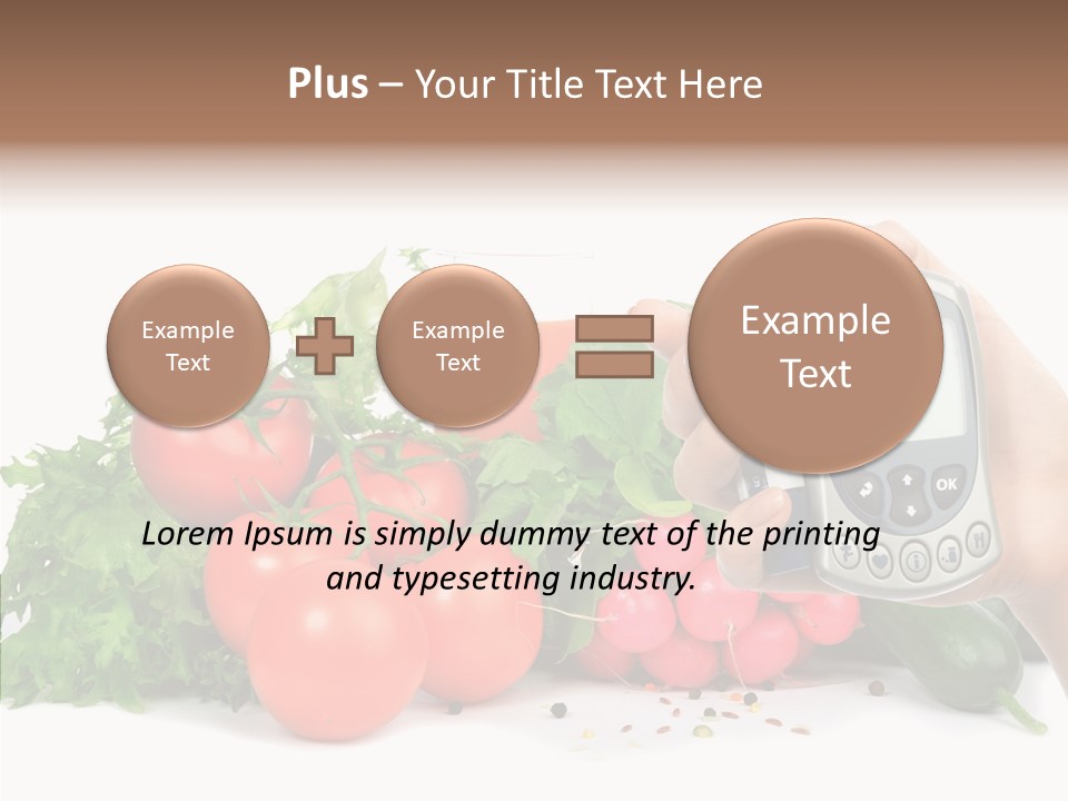 Vegetablesl Test Measure PowerPoint Template