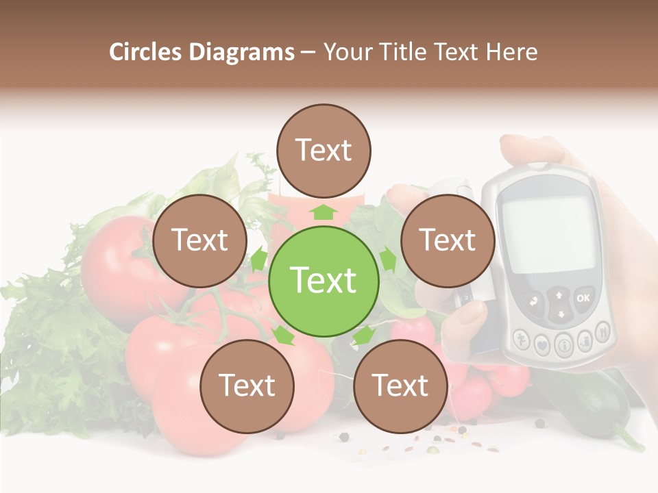 Vegetablesl Test Measure PowerPoint Template