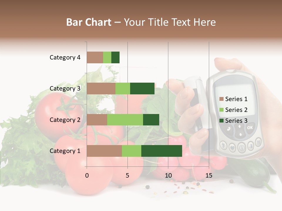 Vegetablesl Test Measure PowerPoint Template