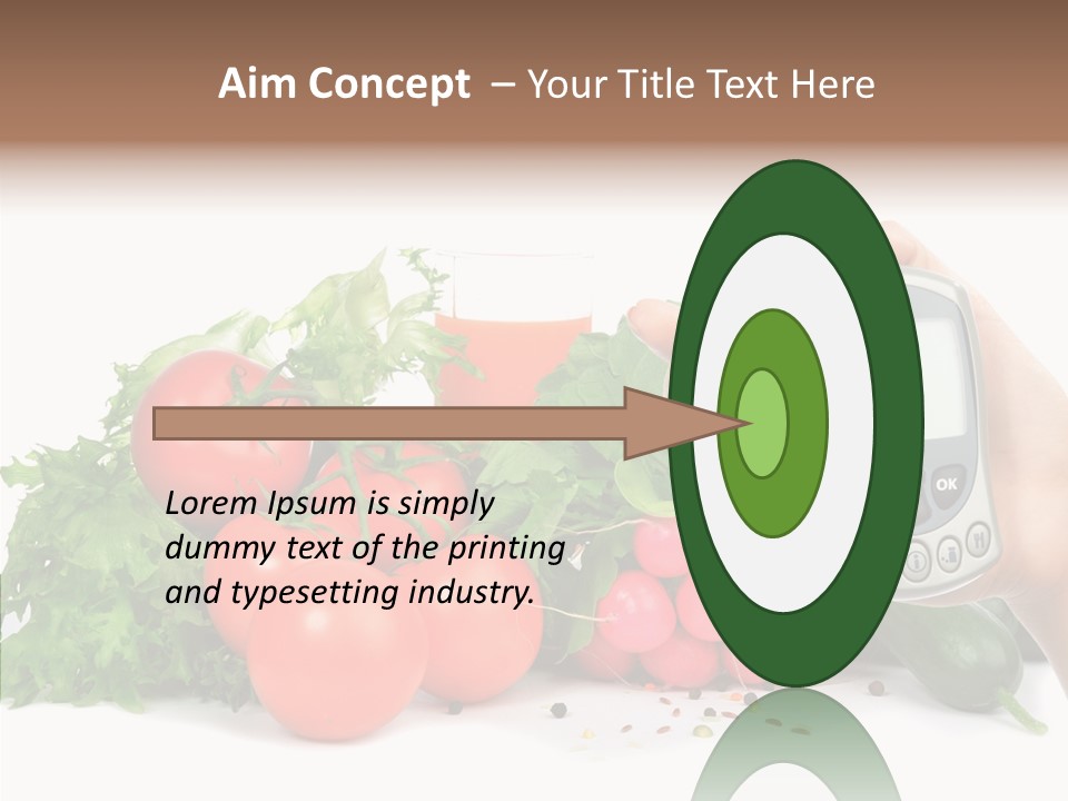 Vegetablesl Test Measure PowerPoint Template