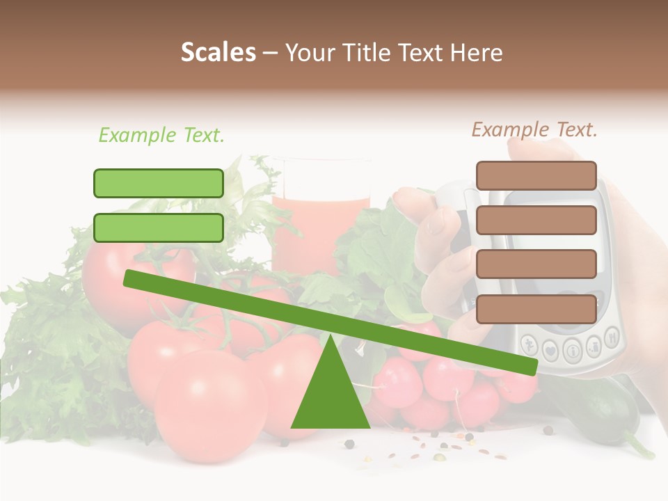 Vegetablesl Test Measure PowerPoint Template