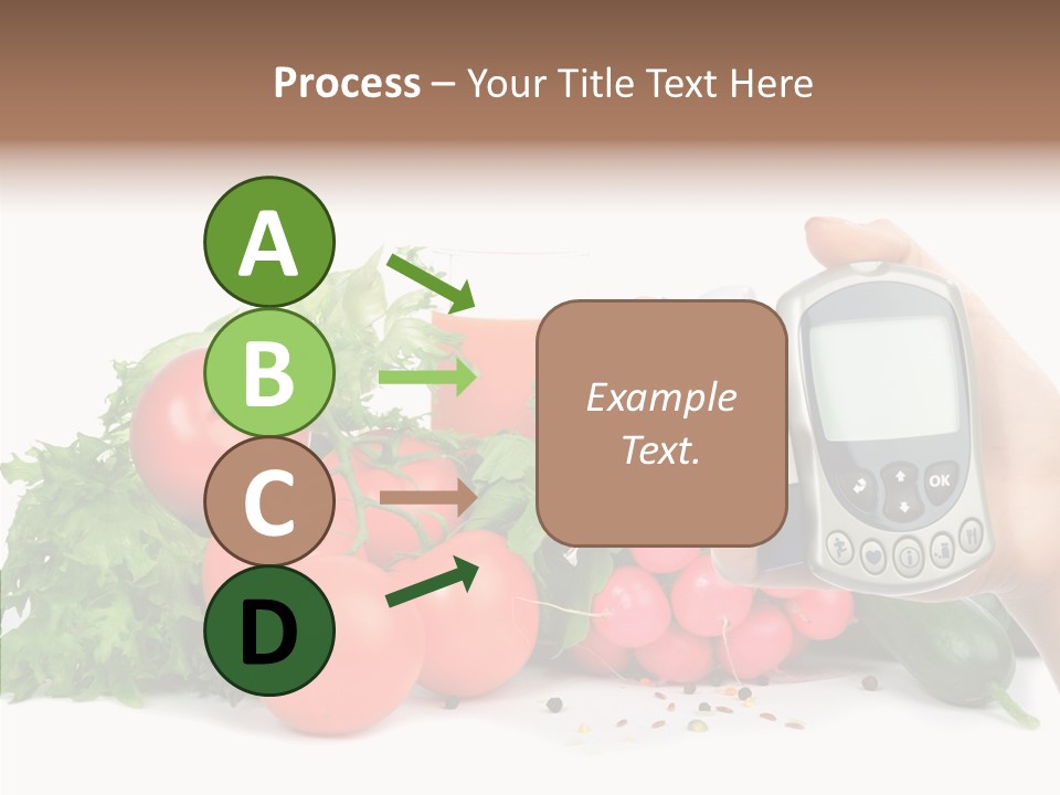 Vegetablesl Test Measure PowerPoint Template