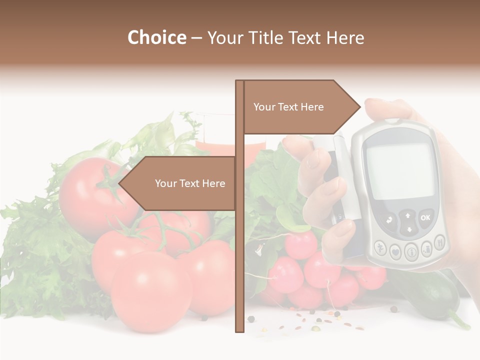 Vegetablesl Test Measure PowerPoint Template