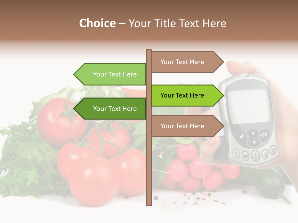 Vegetablesl Test Measure PowerPoint Template