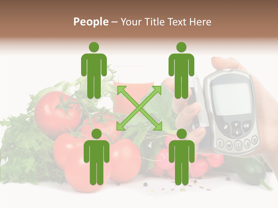 Vegetablesl Test Measure PowerPoint Template
