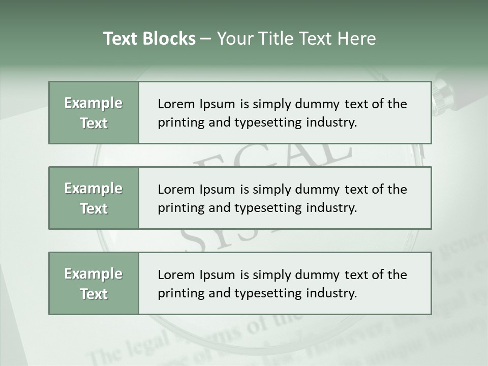 Systems Lawyer Three Dimensional Shape PowerPoint Template