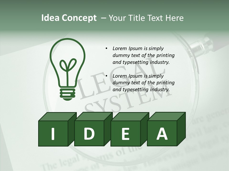 Systems Lawyer Three Dimensional Shape PowerPoint Template