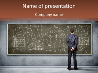 Calculus Lecturer Chalkboard PowerPoint Template