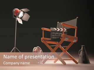 Cinematographic Film Reel Famous PowerPoint Template