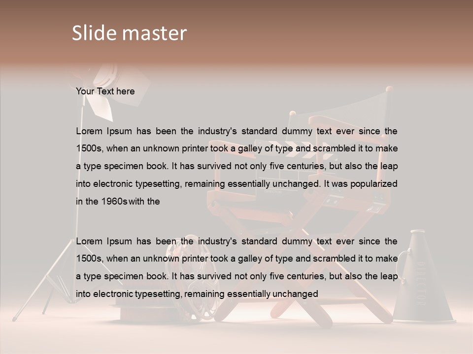 Cinematographic Film Reel Famous PowerPoint Template