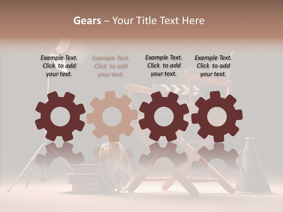 Cinematographic Film Reel Famous PowerPoint Template