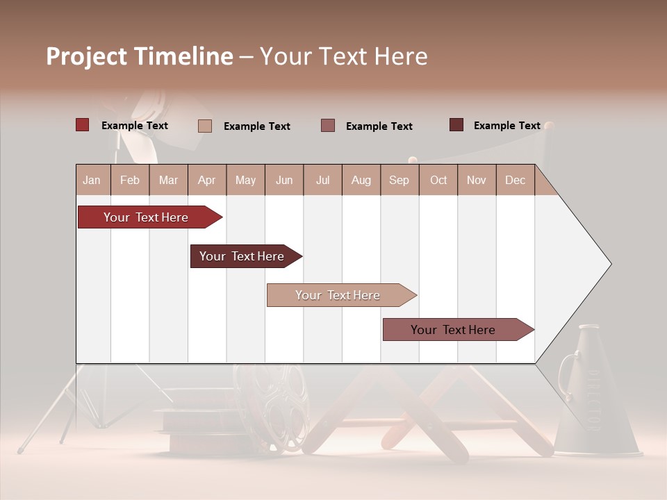 Cinematographic Film Reel Famous PowerPoint Template