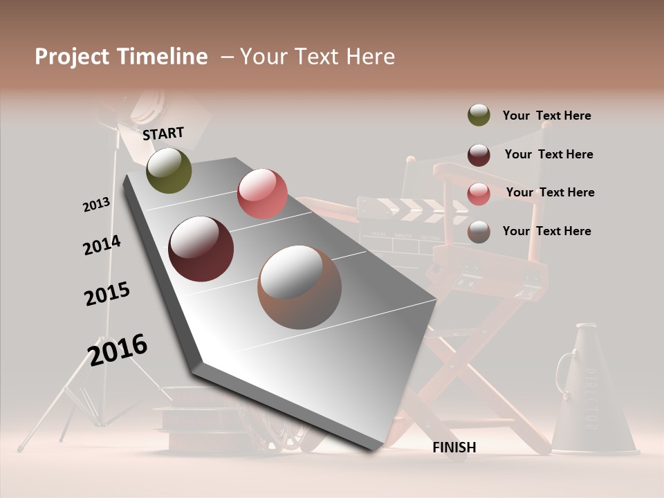 Cinematographic Film Reel Famous PowerPoint Template
