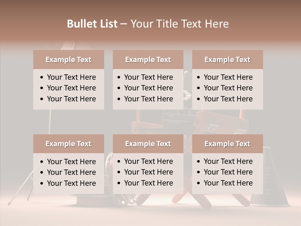 Cinematographic Film Reel Famous PowerPoint Template