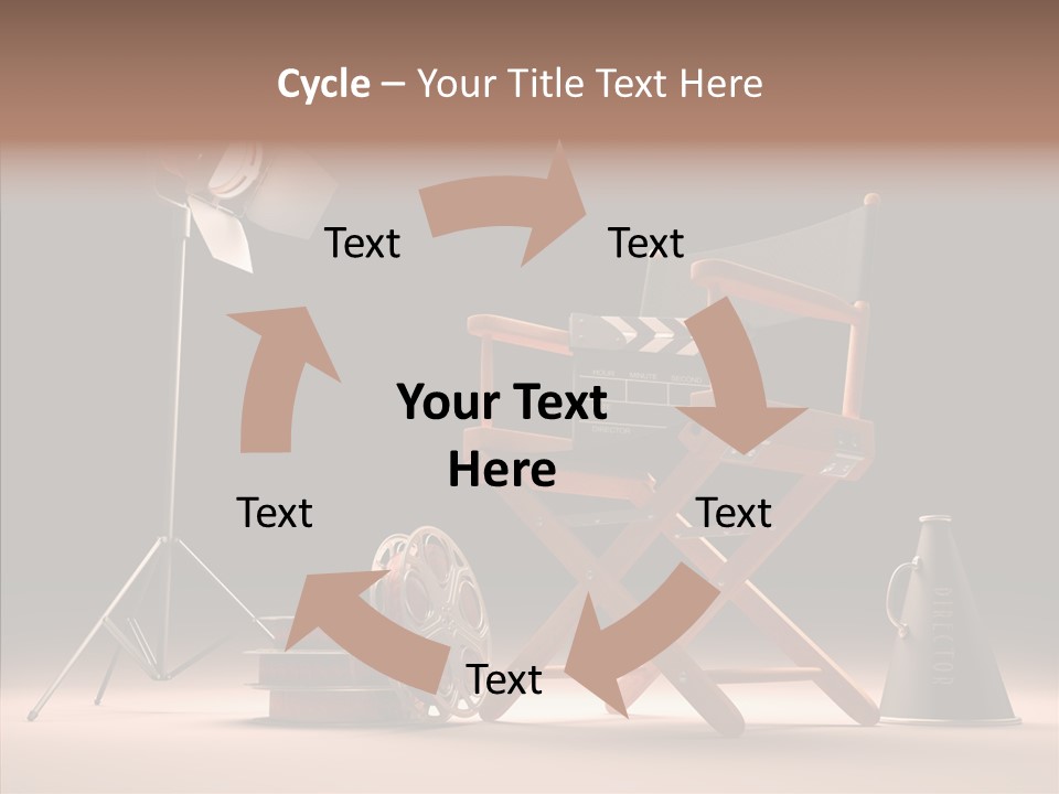 Cinematographic Film Reel Famous PowerPoint Template