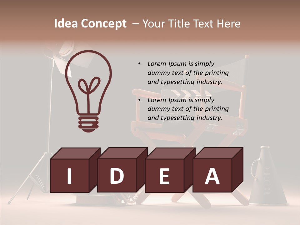 Cinematographic Film Reel Famous PowerPoint Template