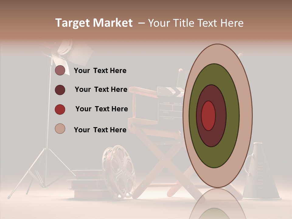 Cinematographic Film Reel Famous PowerPoint Template