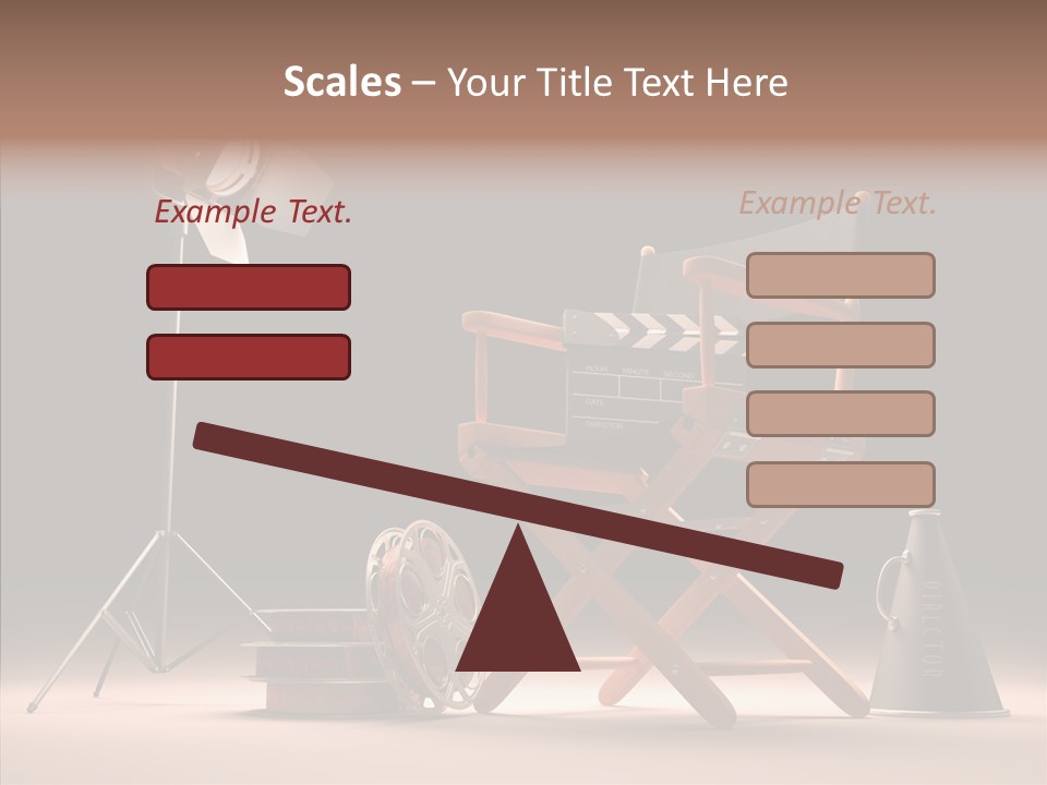 Cinematographic Film Reel Famous PowerPoint Template