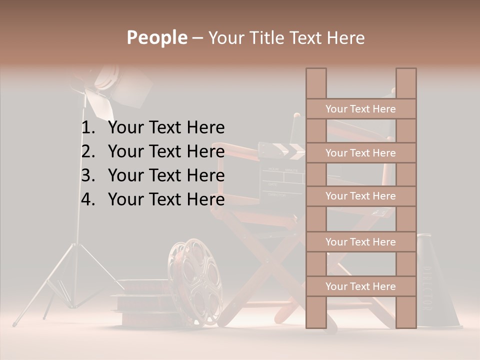 Cinematographic Film Reel Famous PowerPoint Template