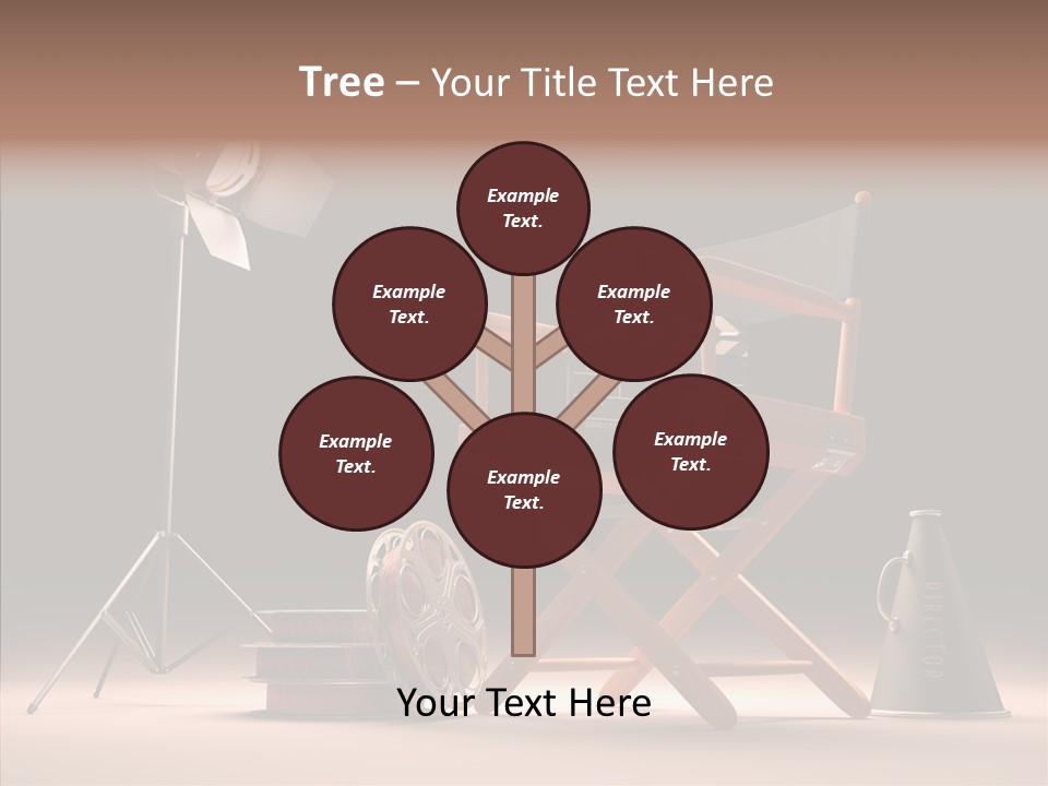 Cinematographic Film Reel Famous PowerPoint Template