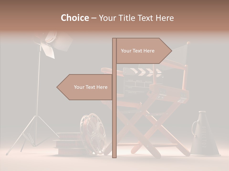 Cinematographic Film Reel Famous PowerPoint Template