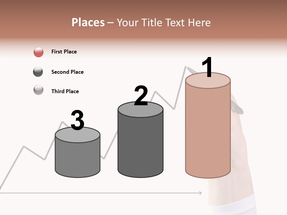 Palm Woman Chart PowerPoint Template