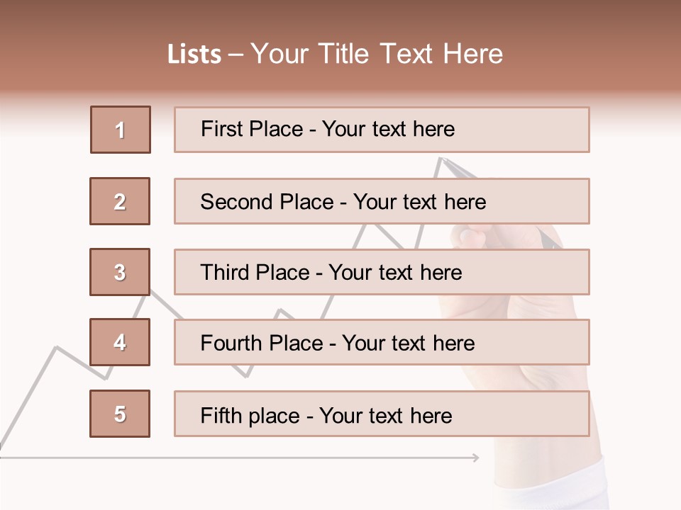Palm Woman Chart PowerPoint Template