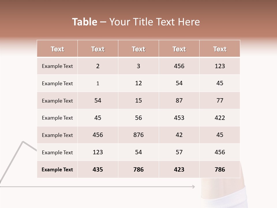Palm Woman Chart PowerPoint Template