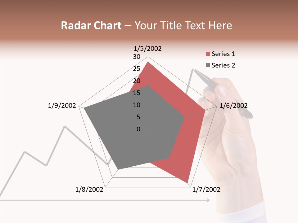 Palm Woman Chart PowerPoint Template