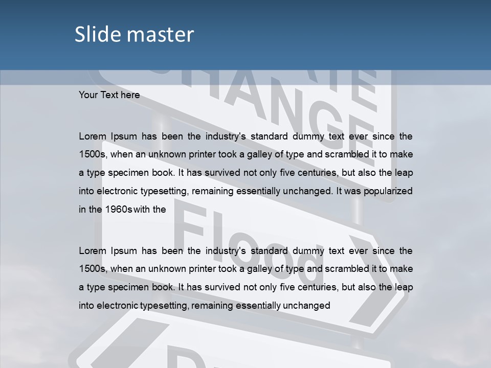 Ecology Flood Dioxide PowerPoint Template