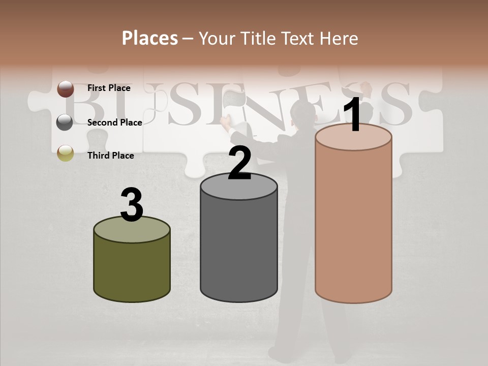 Wall Success Businessman PowerPoint Template