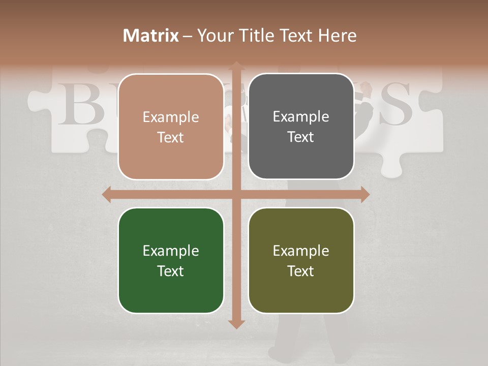 Wall Success Businessman PowerPoint Template