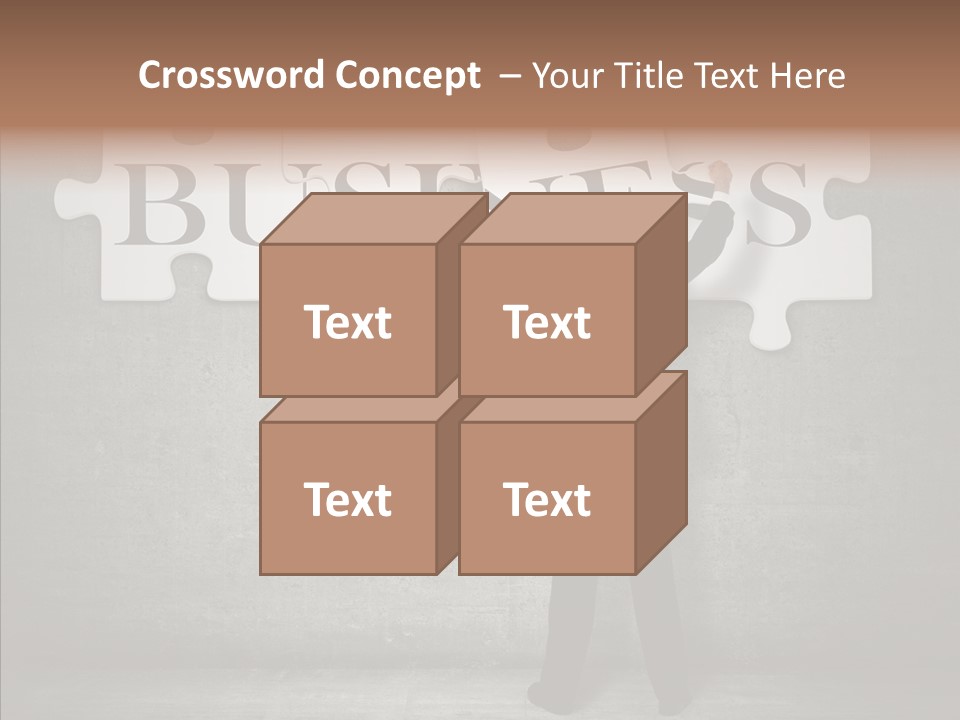 Wall Success Businessman PowerPoint Template