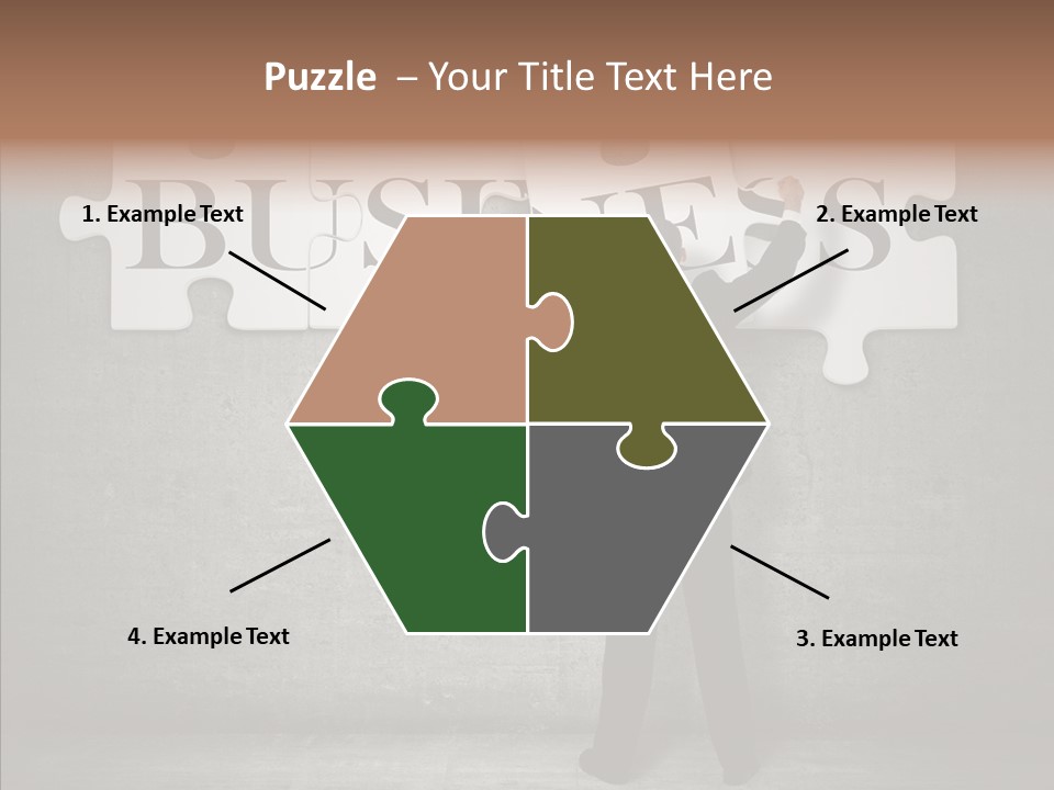 Wall Success Businessman PowerPoint Template