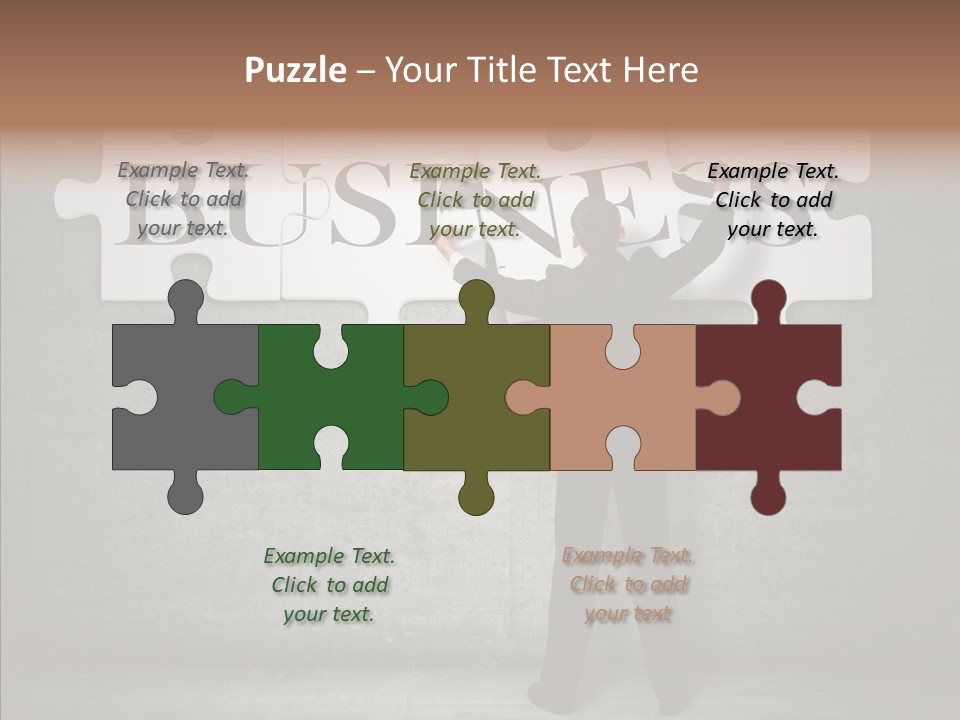 Wall Success Businessman PowerPoint Template