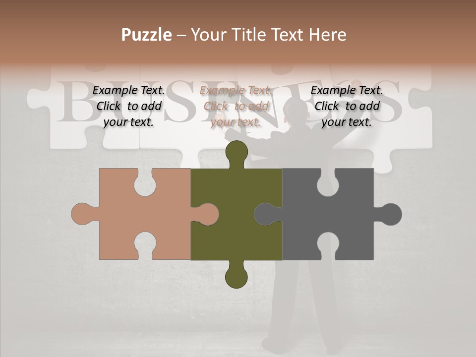 Wall Success Businessman PowerPoint Template