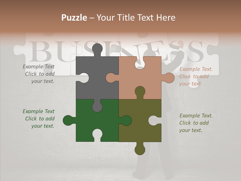 Wall Success Businessman PowerPoint Template