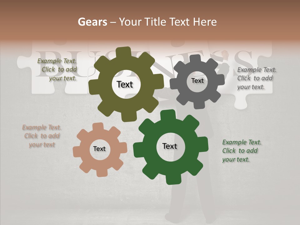 Wall Success Businessman PowerPoint Template