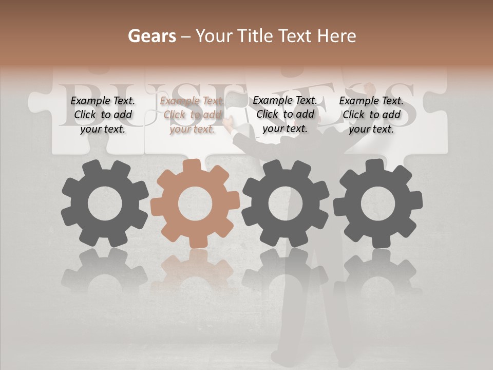 Wall Success Businessman PowerPoint Template