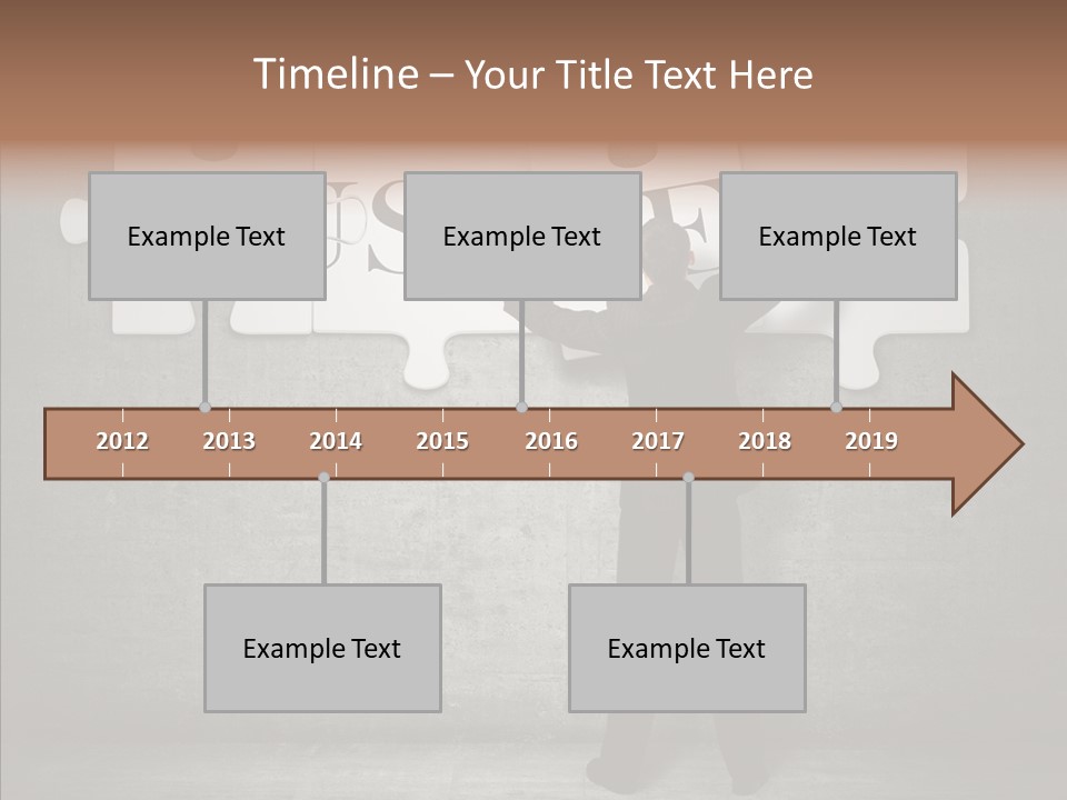 Wall Success Businessman PowerPoint Template